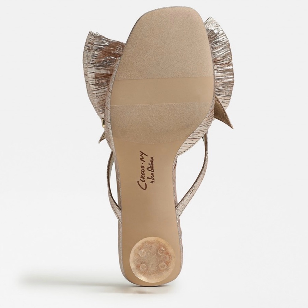 NEW IN BOX Circus by Sam Edelman Natalina Gold Kitten Heel Mule Size 10 M - Picture 4 of 10
